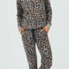 Grey Leopard Cashmere Jumper - Image 2