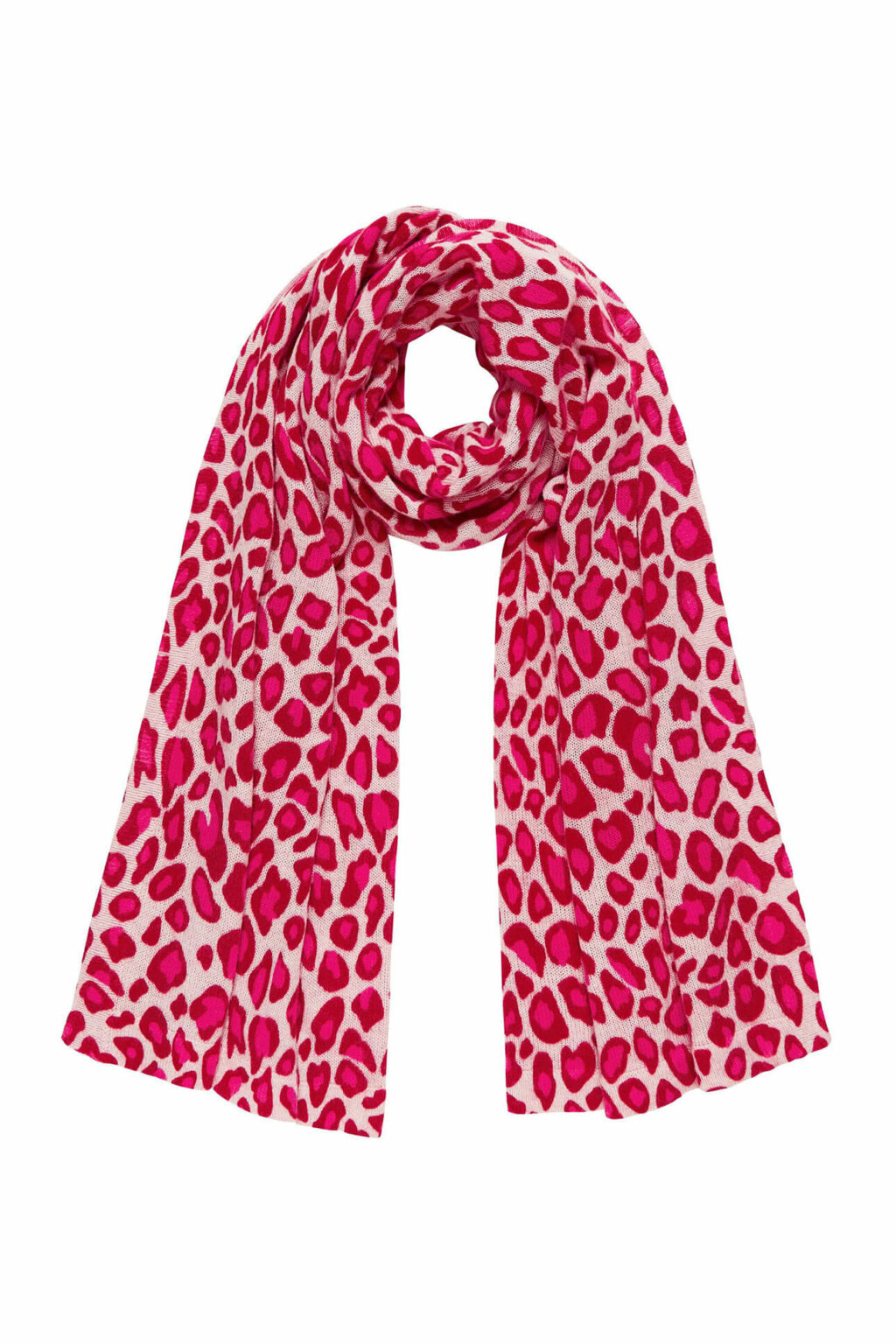 Pink Leopard Print Cashmere Scarf - Image 2