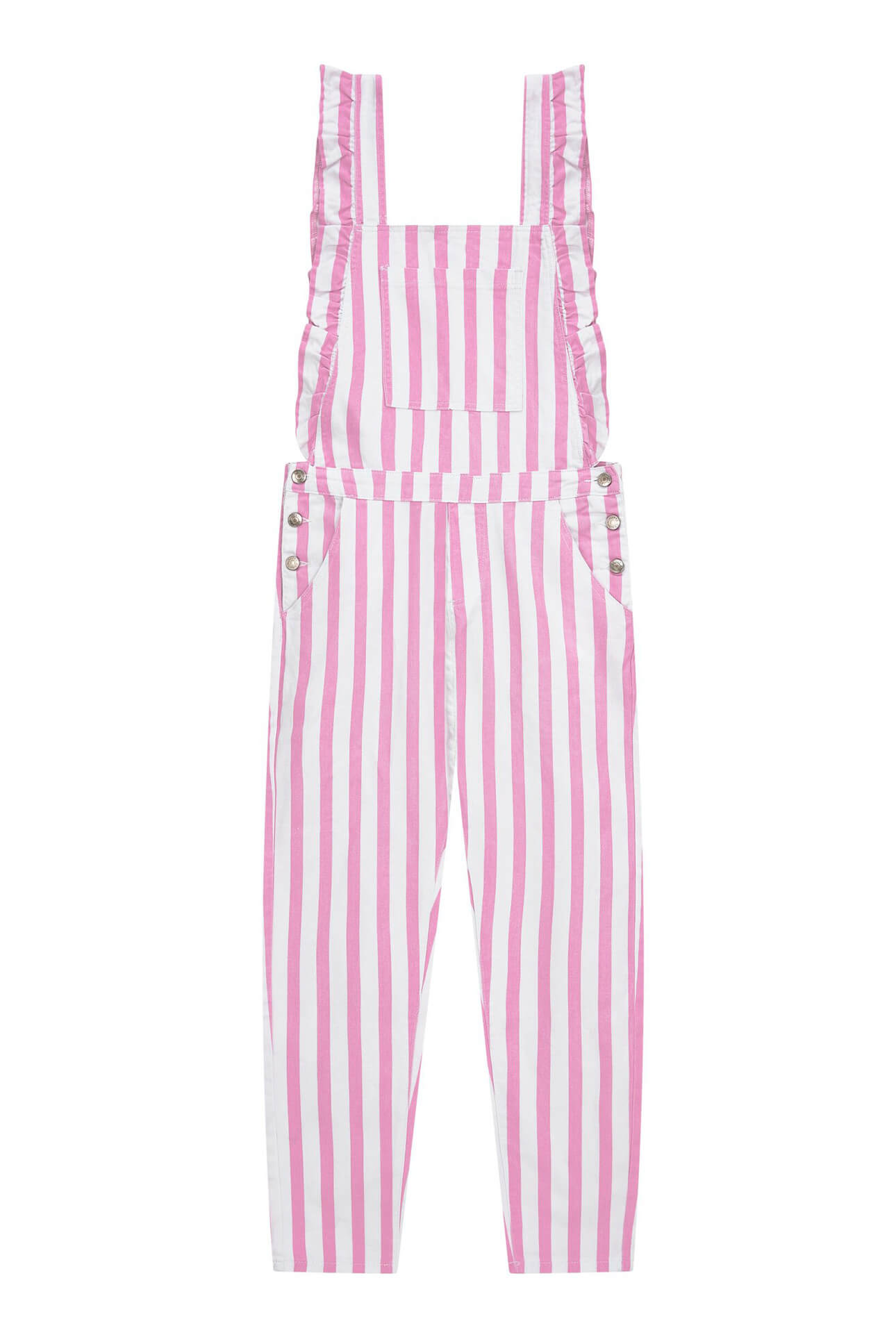 Pink Stripe Dungarees | Gussy and Lou