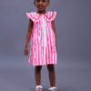 Kids Neon Pink Stripe Dress