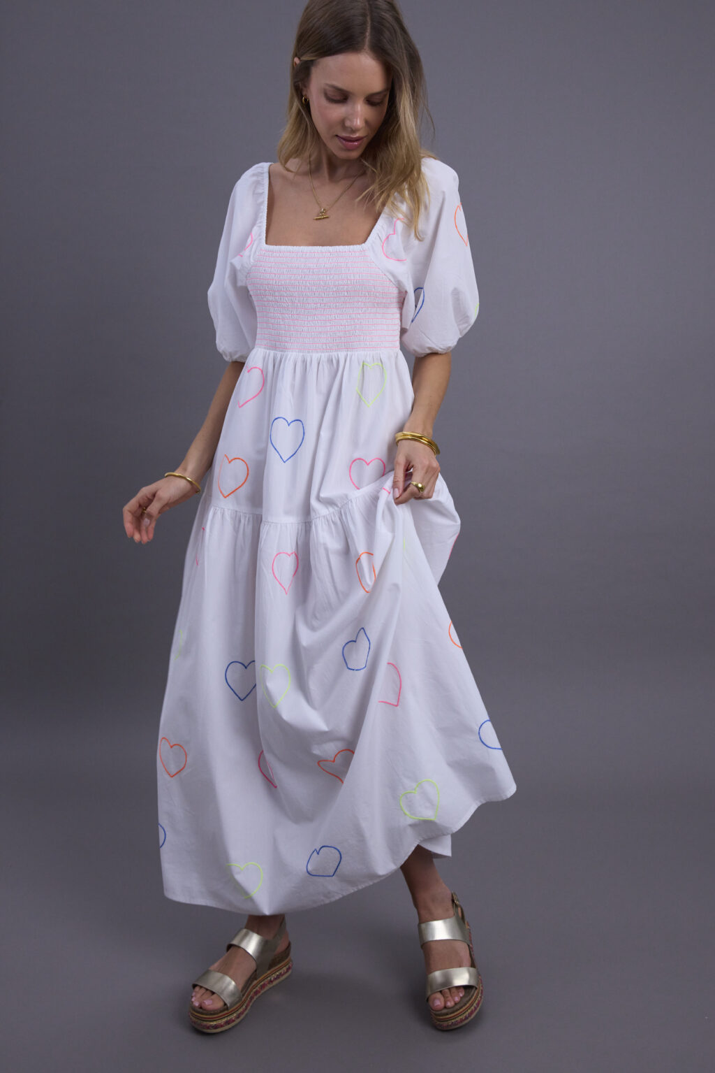White Heart Maxi Dress - Image 3