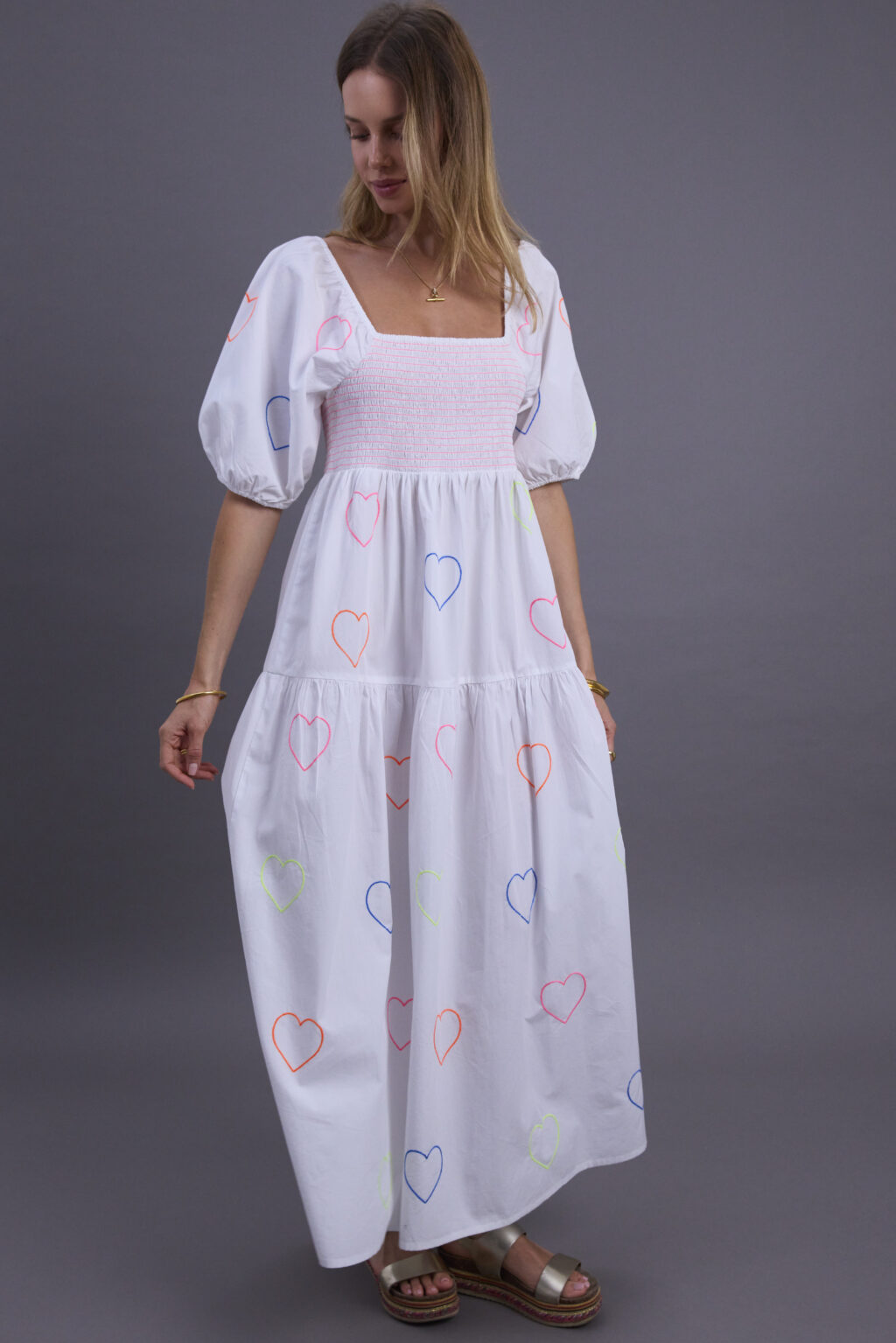 White Heart Maxi Dress - Image 4