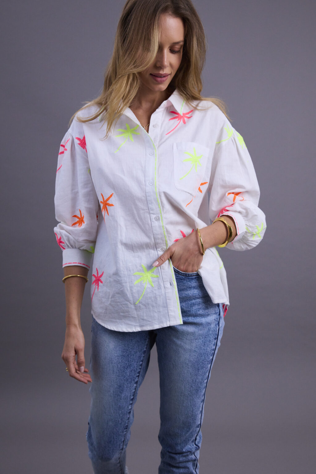 Neon Palm Tree Shirt - Image 2