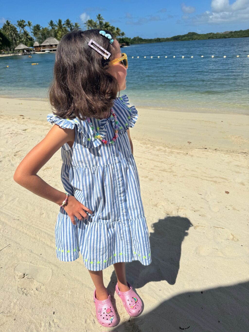 Kids Blue and White Stripe Dress