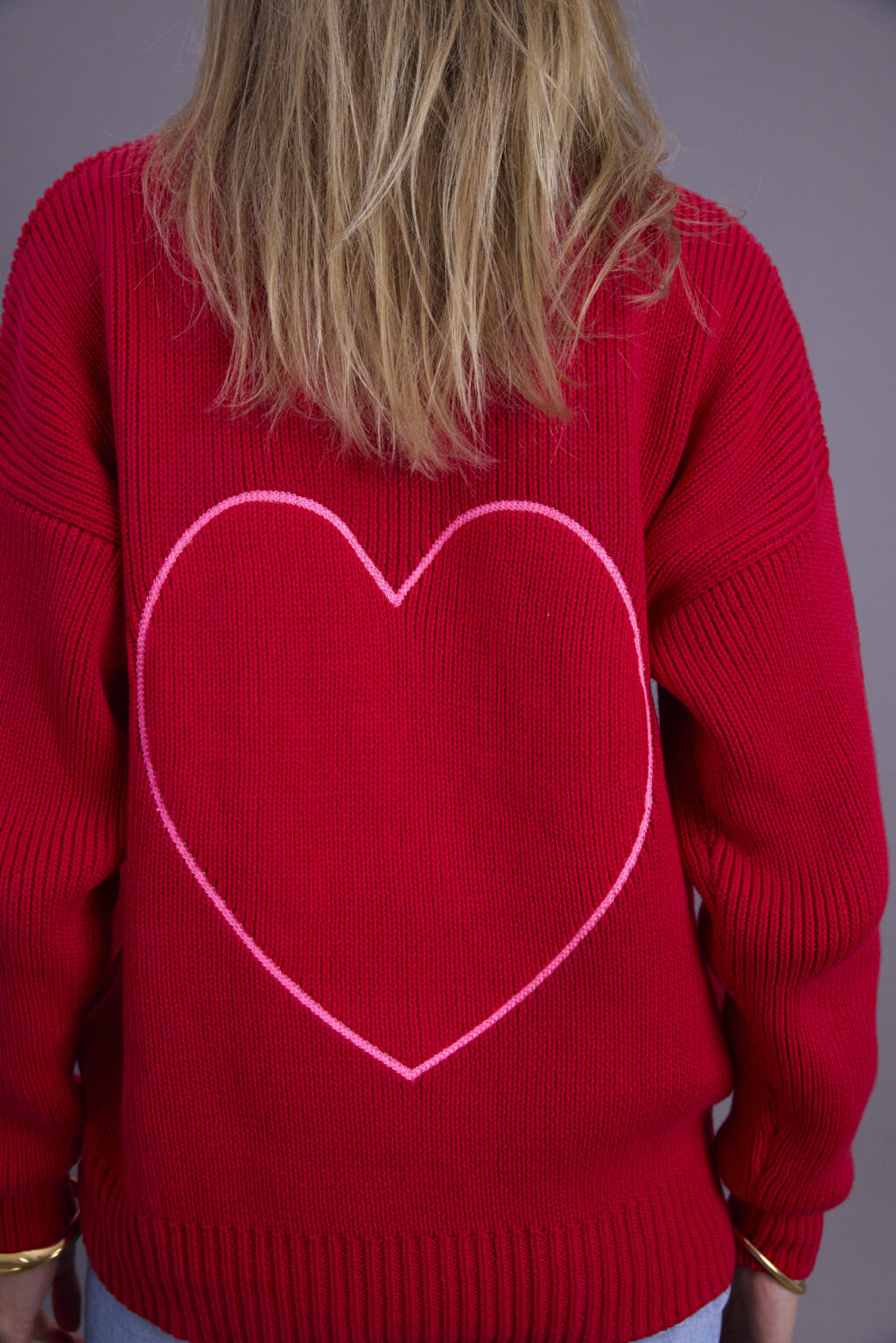 Red Love Heart Cotton Crew - Image 6